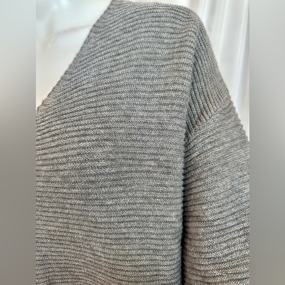 STACCATO Women’s Grey Ribbed V-neck Sweater Dress - Large - Picture 7 of 11